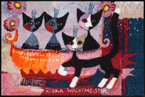 Affichez votre amour des Chats de Rosina Wachtmeister partout chez vous dès votre entrée avec cette gamme de tapis lavables et antidérapants